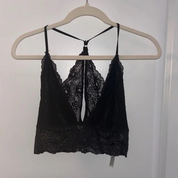 Free People Black Lace Bralette - Picture 1 of 4
